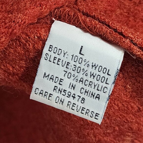 Carole Little Womens Orange Wool Blend Jacket Size L Full Zip Mock neck JPT - Picture 5 of 7